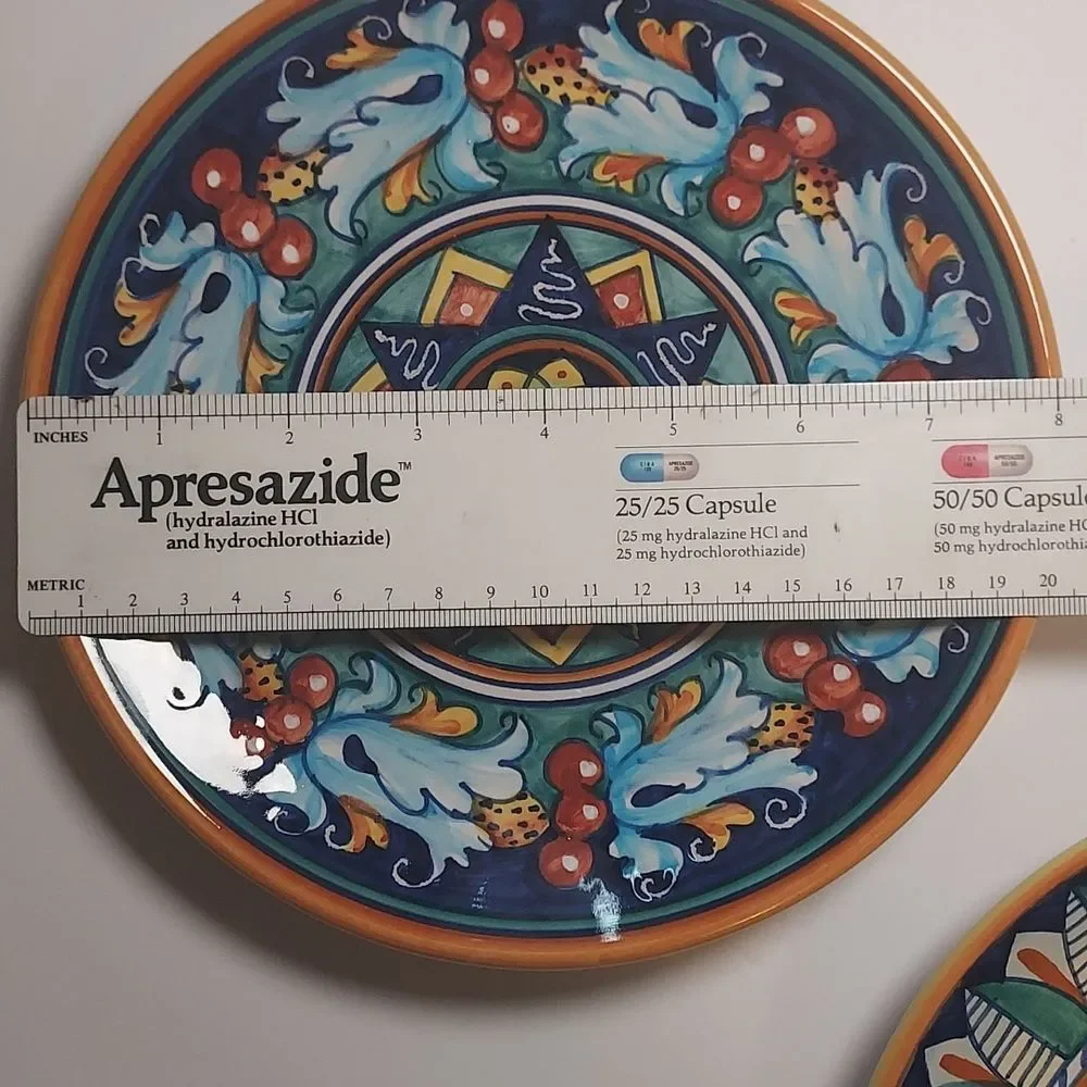 Dip A Mano Italian Handpainted Salad Dessert Decorative Plates Set Of 2 Vintage